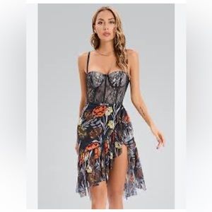 Katie May take a sip 70,s floral dress size Large